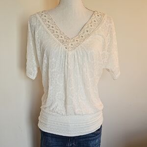 White House Black Market Ivory Top